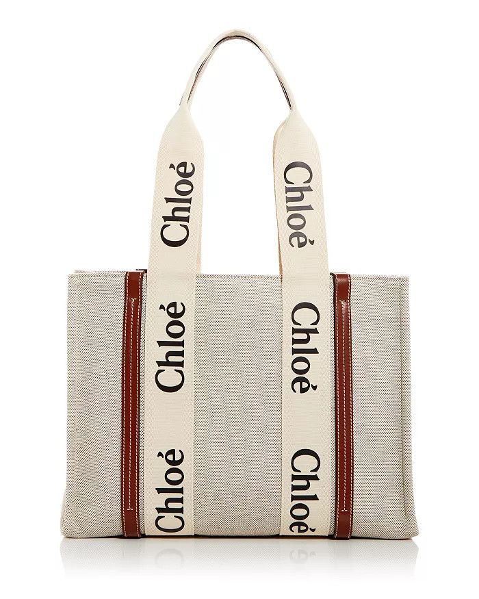 Chlo&eacute; Woody Medium Canvas Tote Handbags - Bloomingdale's | Bloomingdale's (US)