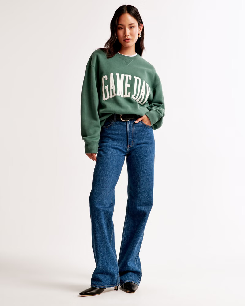 Women's Game Day Vintage Sunday Crew | Women's Tops | Abercrombie.com | Abercrombie & Fitch (US)