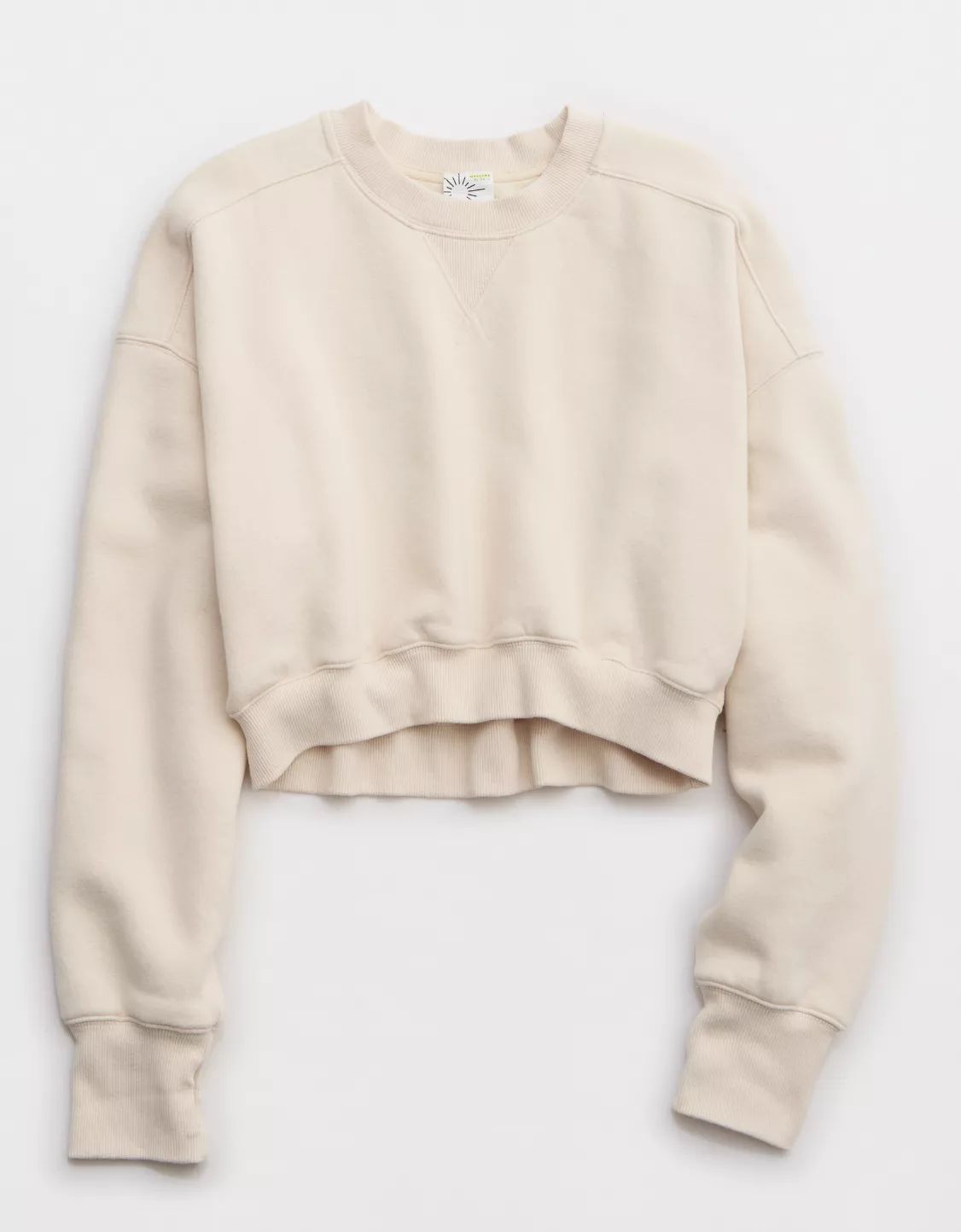 OFFLINE By Aerie Cloud Fleece Cropped Crewneck Sweatshirt | American Eagle Outfitters (US & CA)