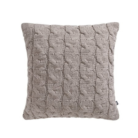 My Texas House Monte 20" x 20" White Pepper Cable Knit Decorative Pillow | Walmart (US)