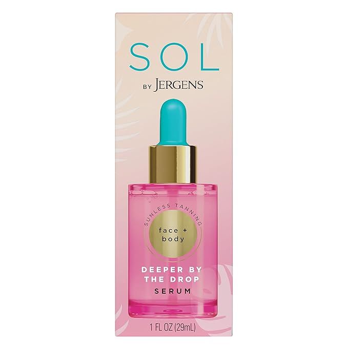 SOL by Jergens Deeper by the Drop Self Tanning Drops for Face and Body, Travel Size Sunless Tanni... | Amazon (US)