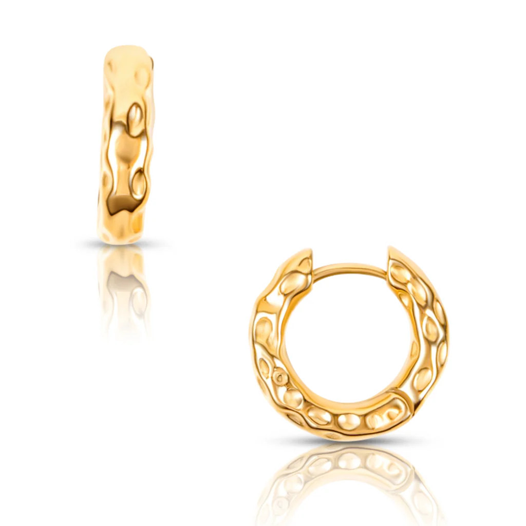 Ellie Vail - Blakely Hammered Mini Hoop Earring | Ellie Vail Jewelry
