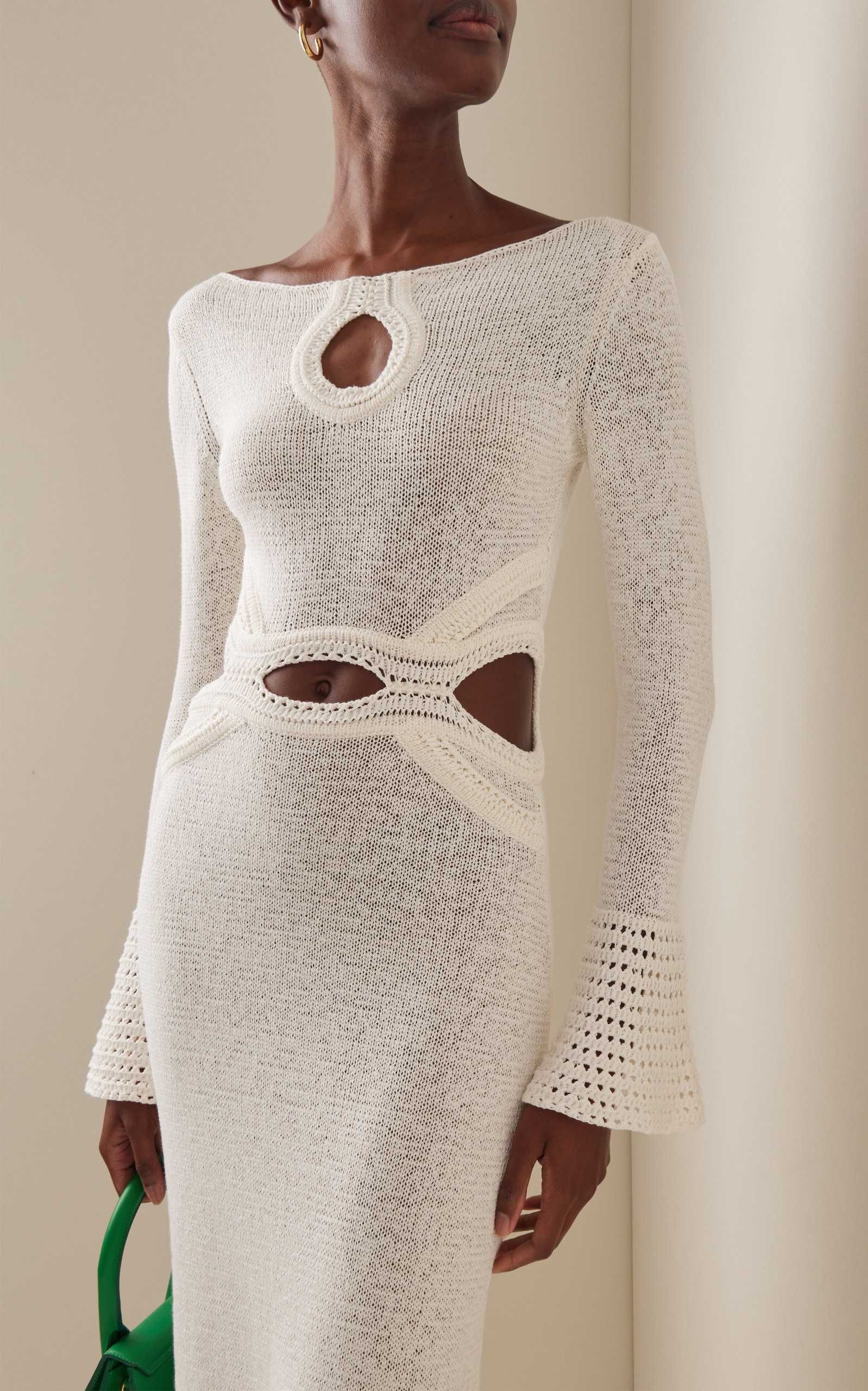 Saoirse Cotton-Blend Cutout Midi Dress | Moda Operandi (Global)