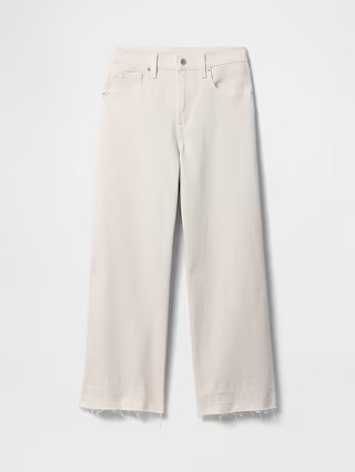 High Rise Wide-Leg Crop Jeans | Gap Factory
