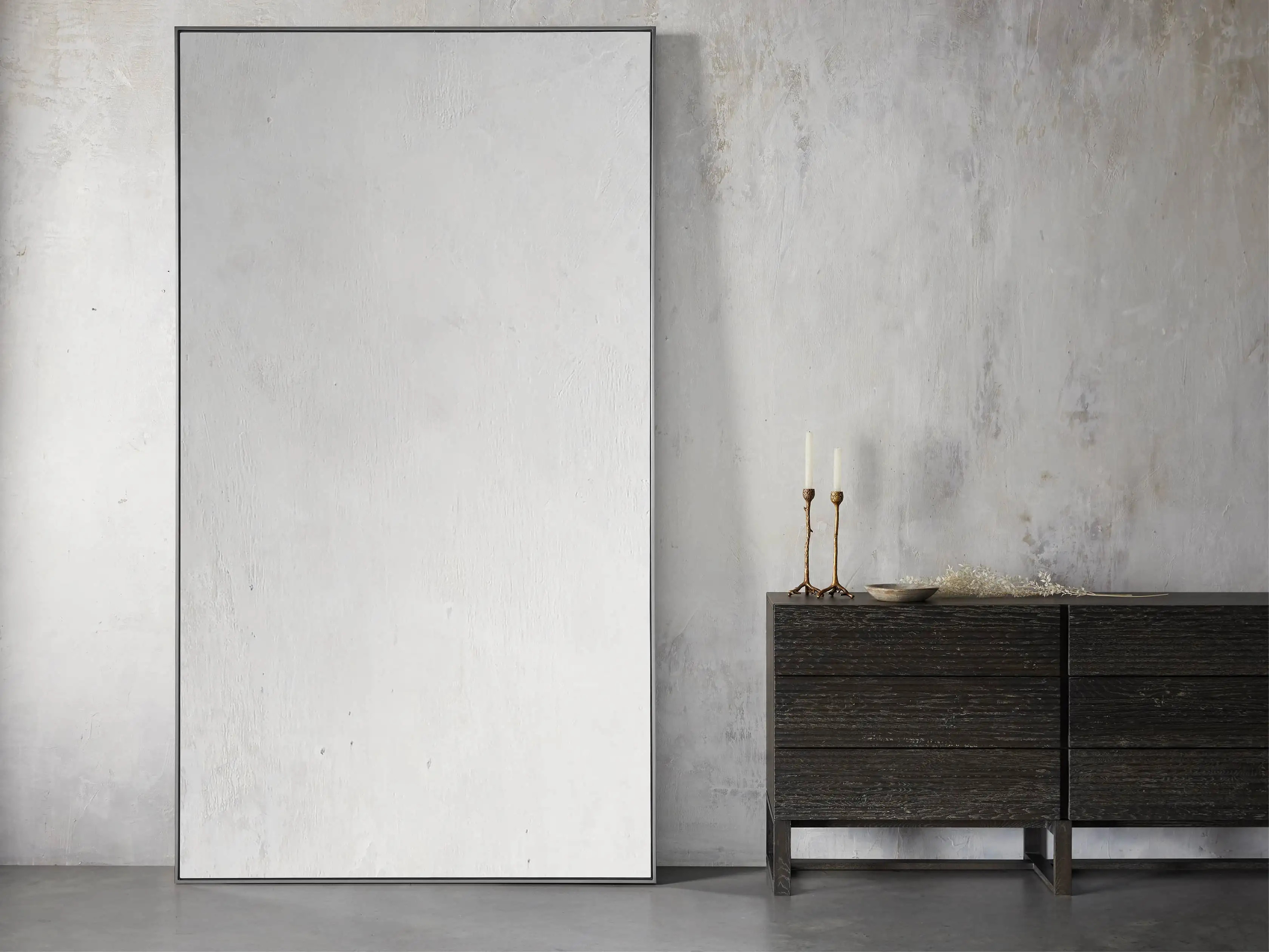 Linnea Grand Floor Mirror in Pewter | Arhaus | Arhaus