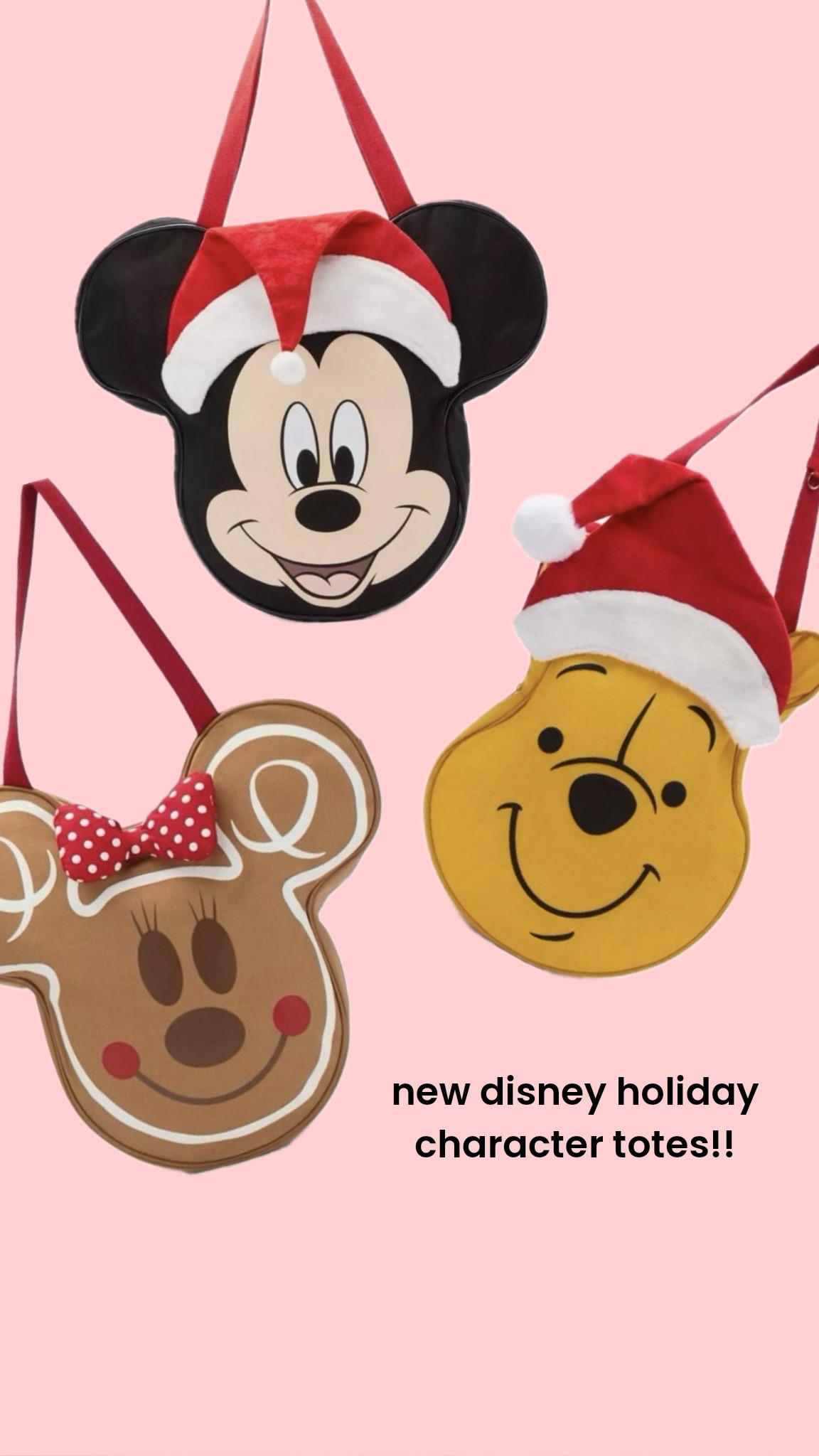 OMG!!! new disney holiday character christmas totes are available now at the disney store for pre-order! 💕🎄🐭

#LTKStyleTip #LTKSeasonal #LTKHoliday