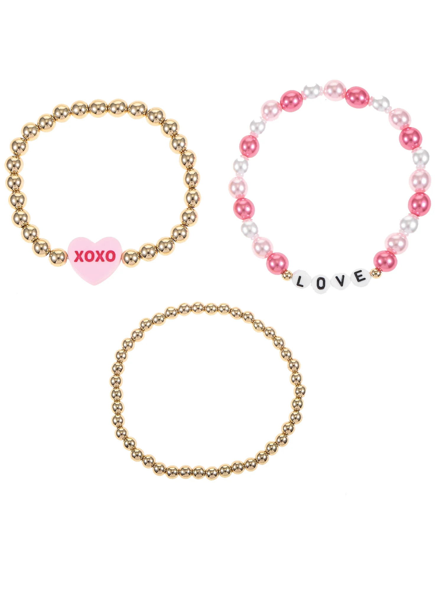 Way to Celebrate Valentine's Day " " Bracelets, 3 Pieces | Walmart (US)