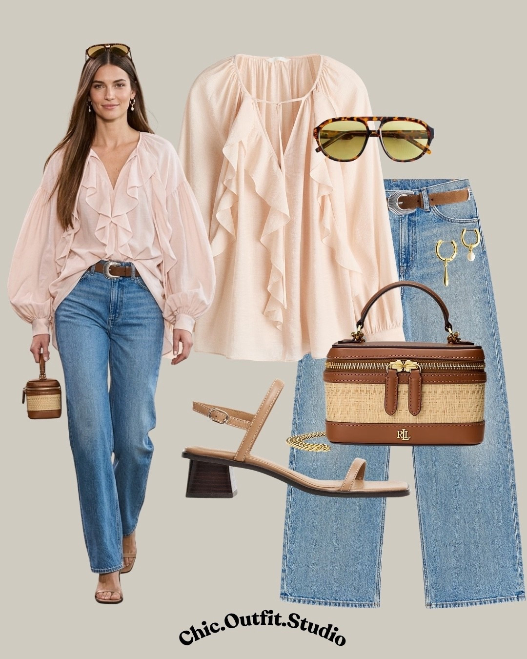 Romantic Blouse + Denim (Soft Feminine Spring)

✨A flowy blouse paired with classic denim creates a soft, feminine spring outfit perfect for brunch dates, weekend getaways, daytime events, or relaxed evenings out. Light textures and warm tones bring an effortless elegance that feels fresh and timeless.

✨Tags: feminine spring outfit women, romantic blouse outfit, denim outfit ideas women, soft neutral outfit, elegant casual outfit, parisian style spring, elevated everyday look, chic spring outfit, effortless feminine style

#LTKshoes #LTKspring #LTKdatenight