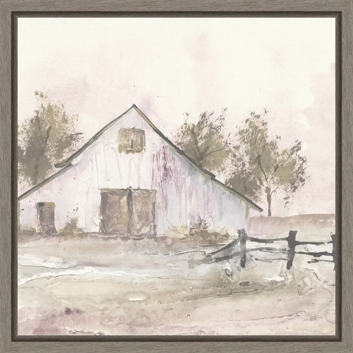Amanti Art White Barn II by Chris Paschke Canvas Wall Art Print Framed 16 x 16-in. | Target