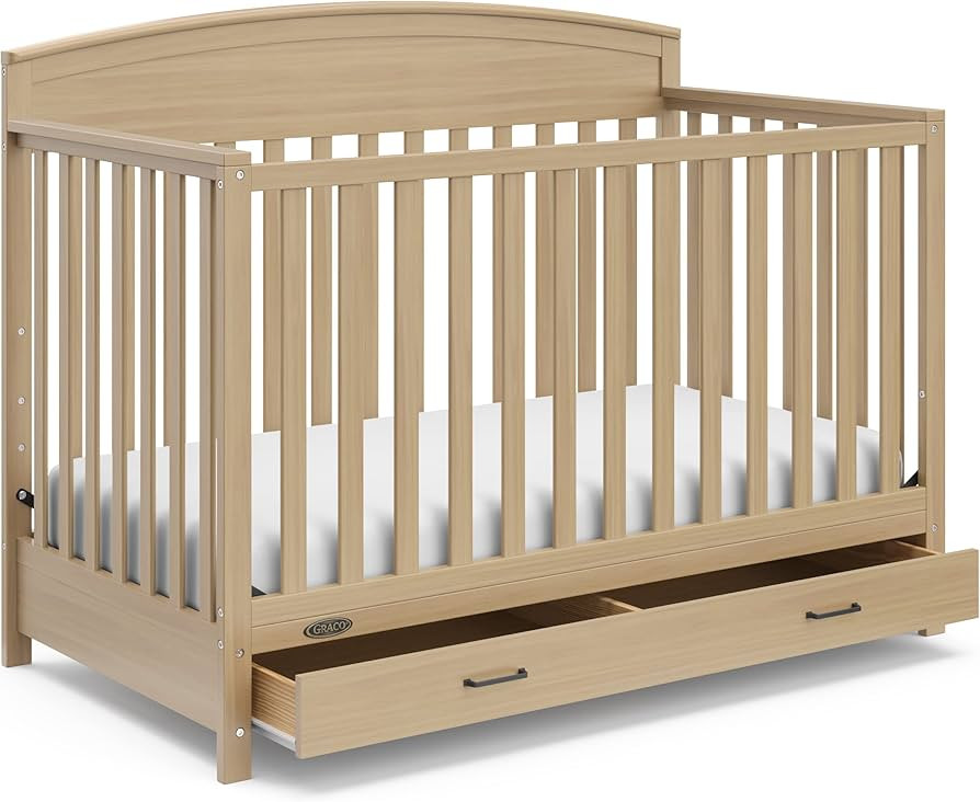Graco Benton 5-In-1 Convertible Crib With Drawer (Driftwood) - Converts From Baby Crib To Toddler... | Amazon (US)