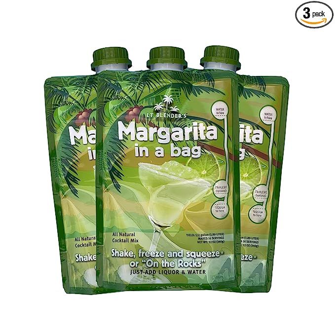 Lt. Blender's Margarita in a Bag - Margarita Mix - Each Bag Makes 1/2 Gallon of Frozen Margaritas... | Amazon (US)