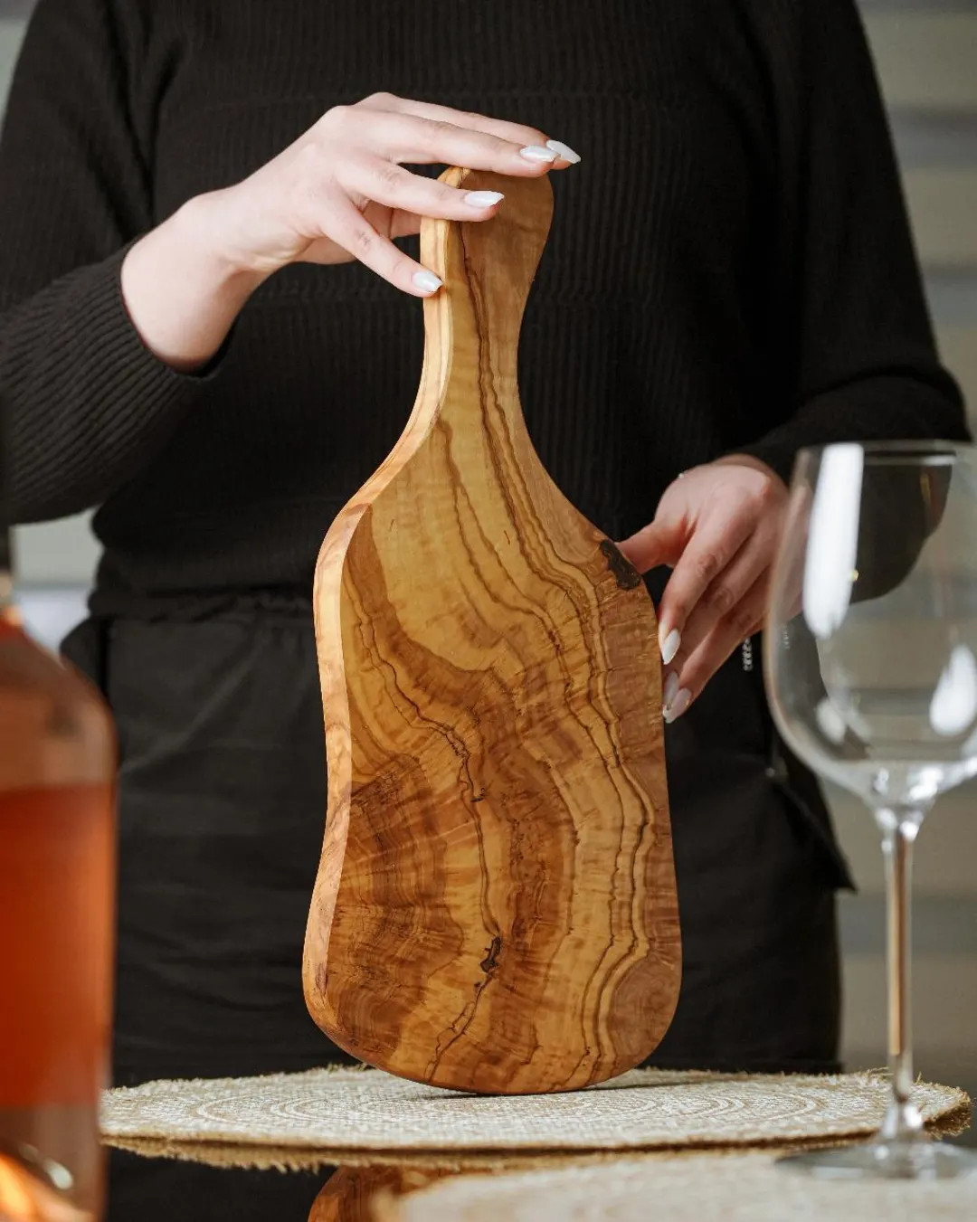 Handmade Olive Wood Serving and Cutting Board – Rustic & Unique - Etsy | Etsy (US)