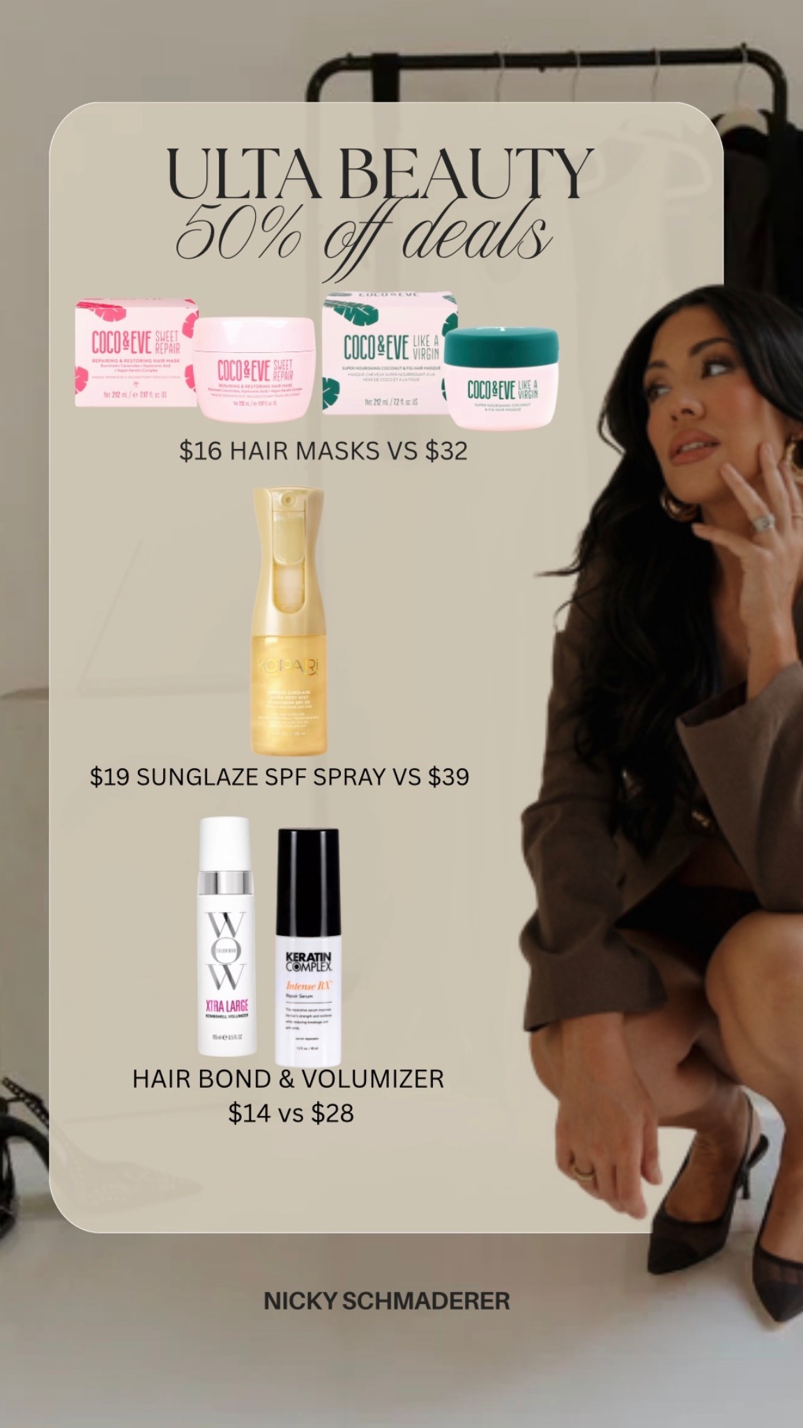 Ulta beauty deals // 50% self care favorites
Hair mask 
SPF 
Hair bonding serum 


#LTKBeauty #LTKselfcare #LTKmorningroutine