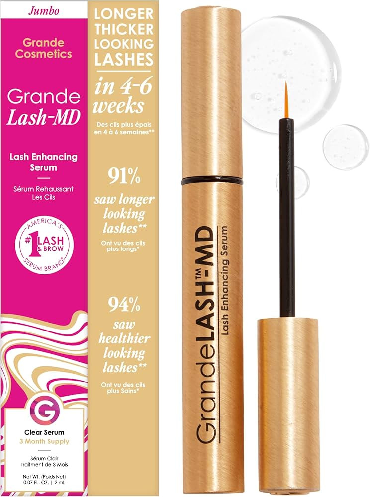 Grande Cosmetics GrandeLASH-MD Lash Enhancing Serum - Peptide & Vitamin Infused Formula for Longe... | Amazon (US)