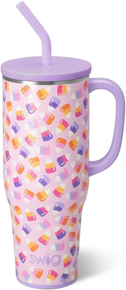 Swig Life 40oz Insulated Mega Mug with Handle & Straw, Candy Corn | Amazon (US)