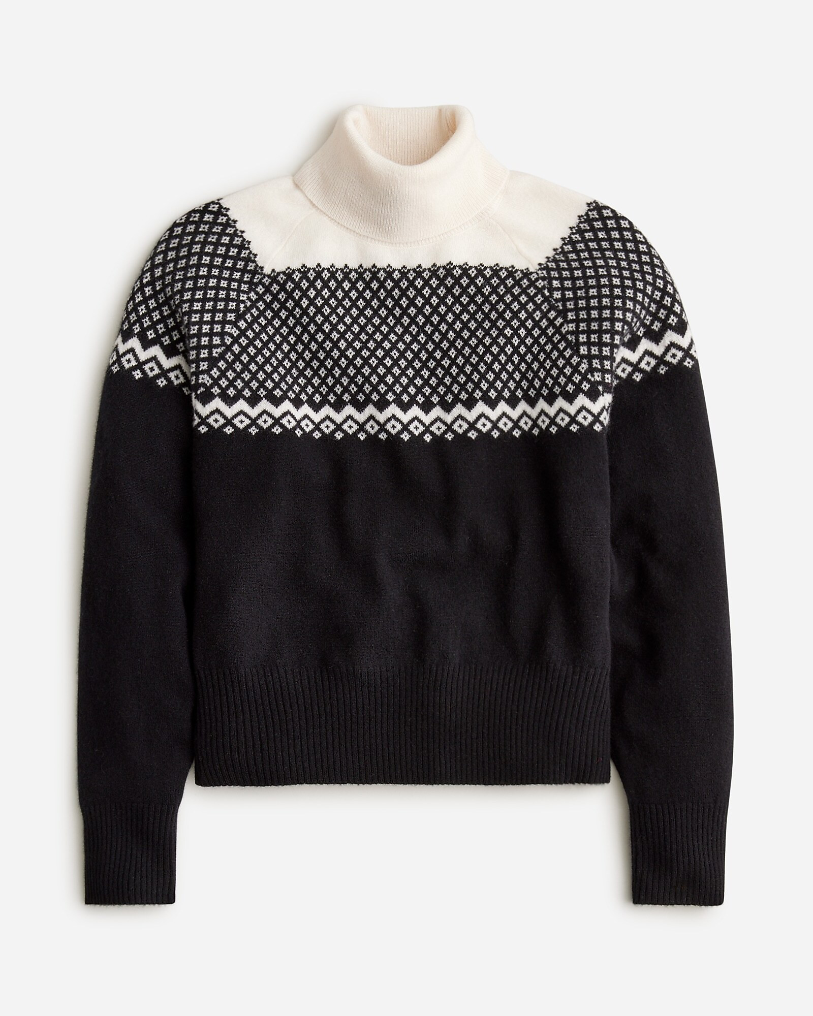 Cashmere shrunken Fair Isle turtleneck sweater | J. Crew US