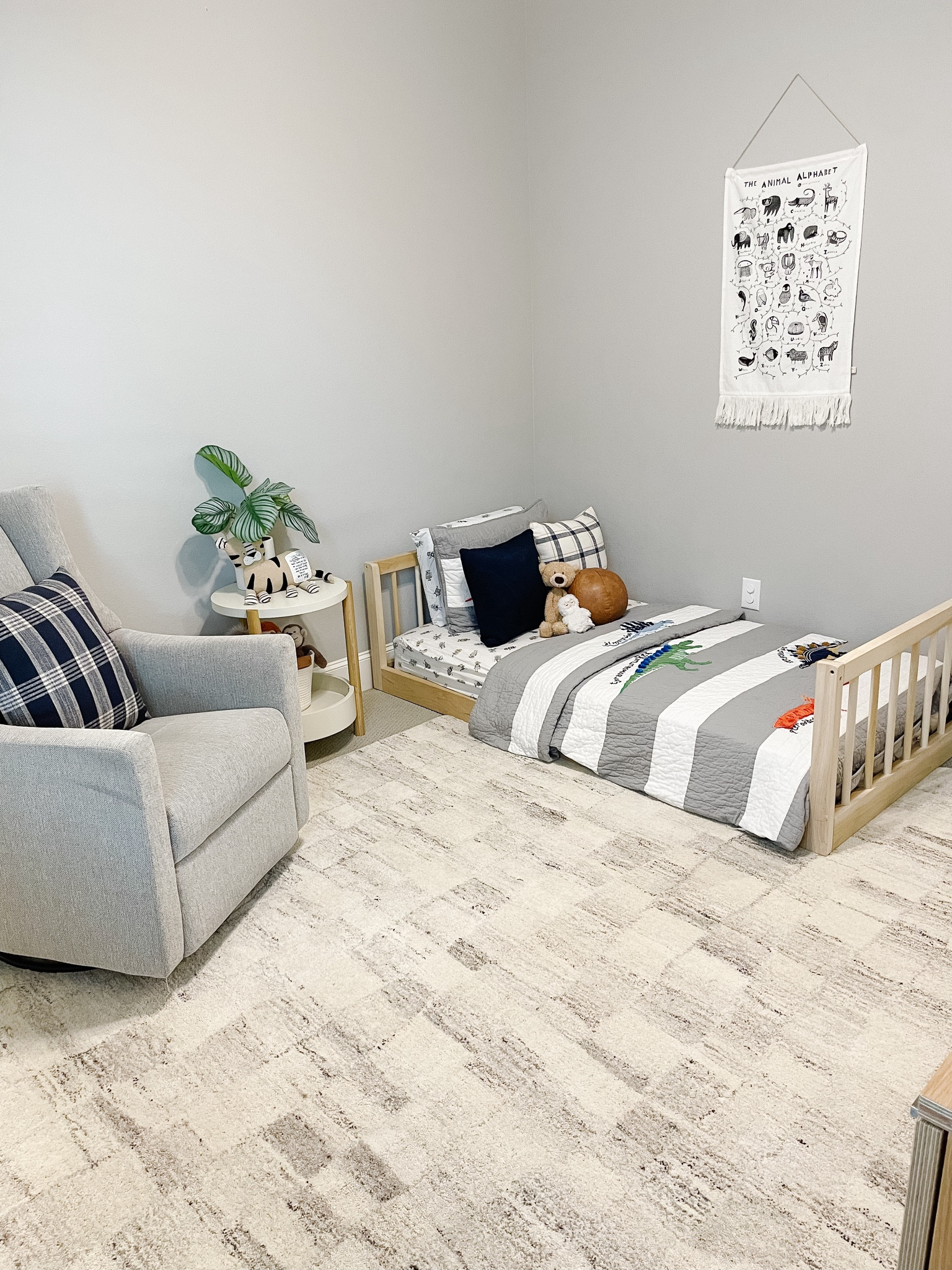 Little boys room, toddler room, floor bed, Montessori bed. Loloi x Amber Lewis rug. Crate and Kids. 

#LTKbaby #LTKkids #LTKhome