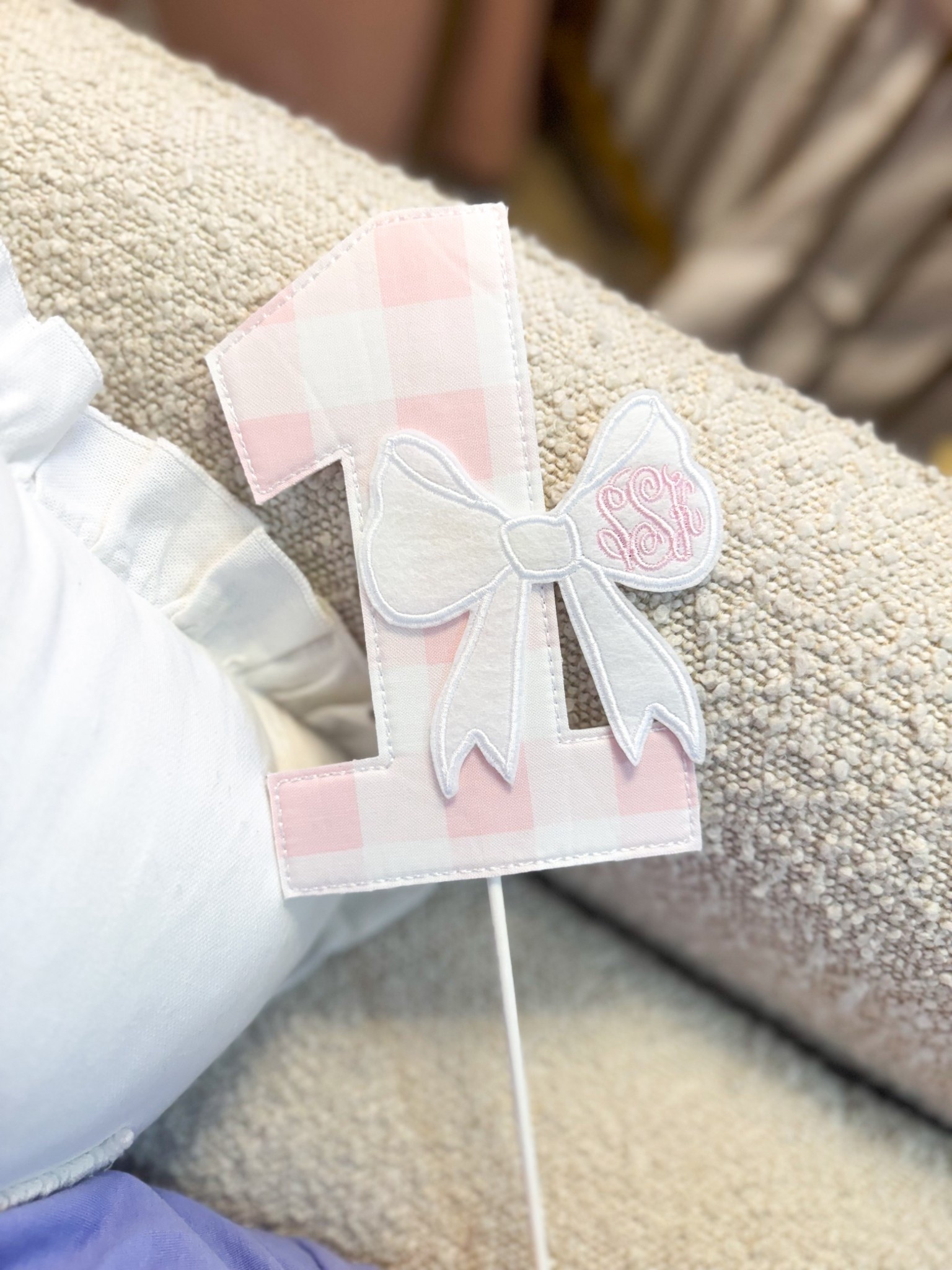 1st birthday cake topper !! Peep the monogram 🥹 ships super fast! 

#LTKKids #LTKBaby