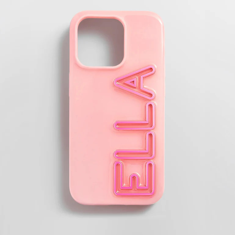 Fine Line Custom iPhone Case - Blush/Pink | BaubleBar