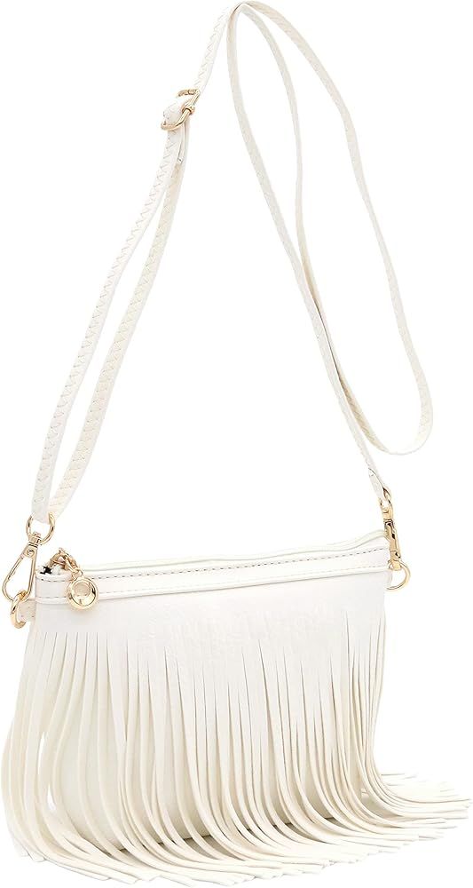 FashionPuzzle Small Fringe Crossbody Bag with Wrist Strap | Amazon (US)