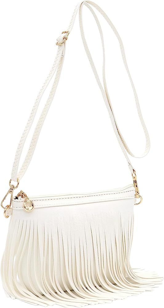 Small Fringe Crossbody Bag with Wrist Strap | Amazon (US)