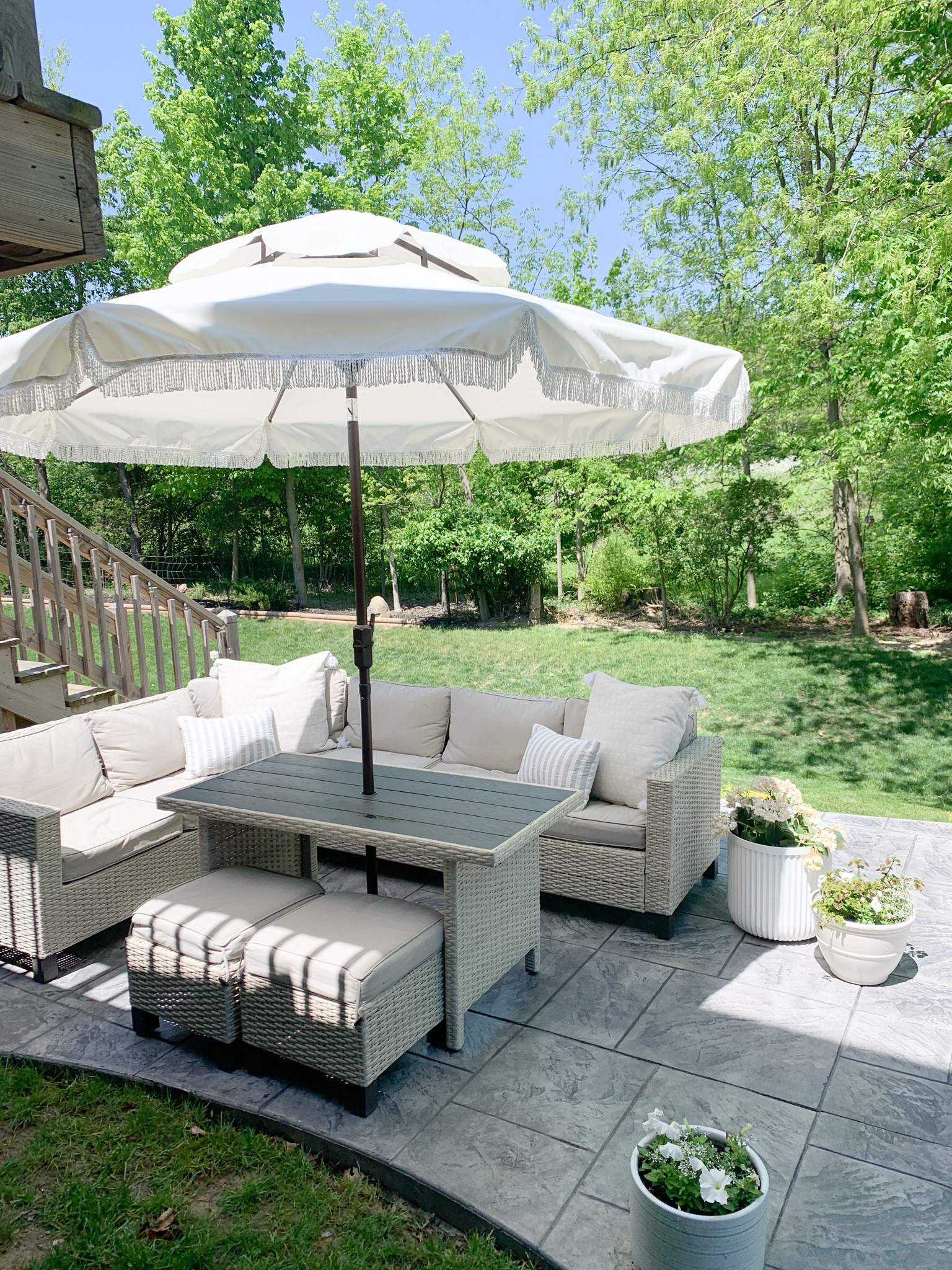 Walmart outdoor furniture set 
on sale! Outdoor umbrella is from Amazon 

#LTKSaleAlert #LTKHome