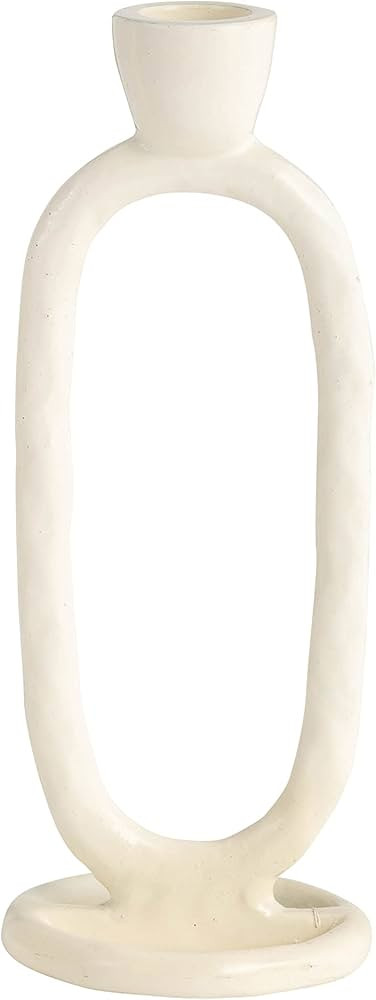 Sagebrook Home Metal, 7" Open Oval Taper Candleholder, Cotton, Aluminum, Contemporary, 3" L X 3" ... | Amazon (US)