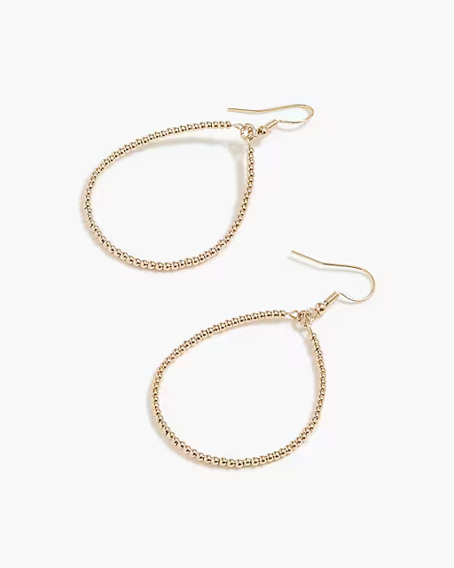 Beaded hoop earrings | J.Crew Factory