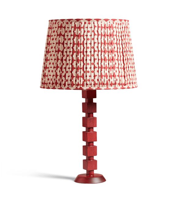 Huxley Table Lamp Brushed Red | OKA US