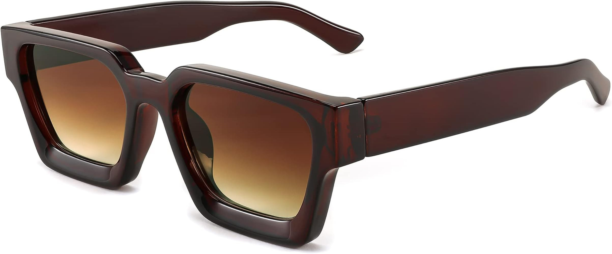 FEISEDY Retro 90s Square Sunglasses for Women Men Trendy Chunky Rectangle Sunglasses UV400 Protec... | Amazon (US)