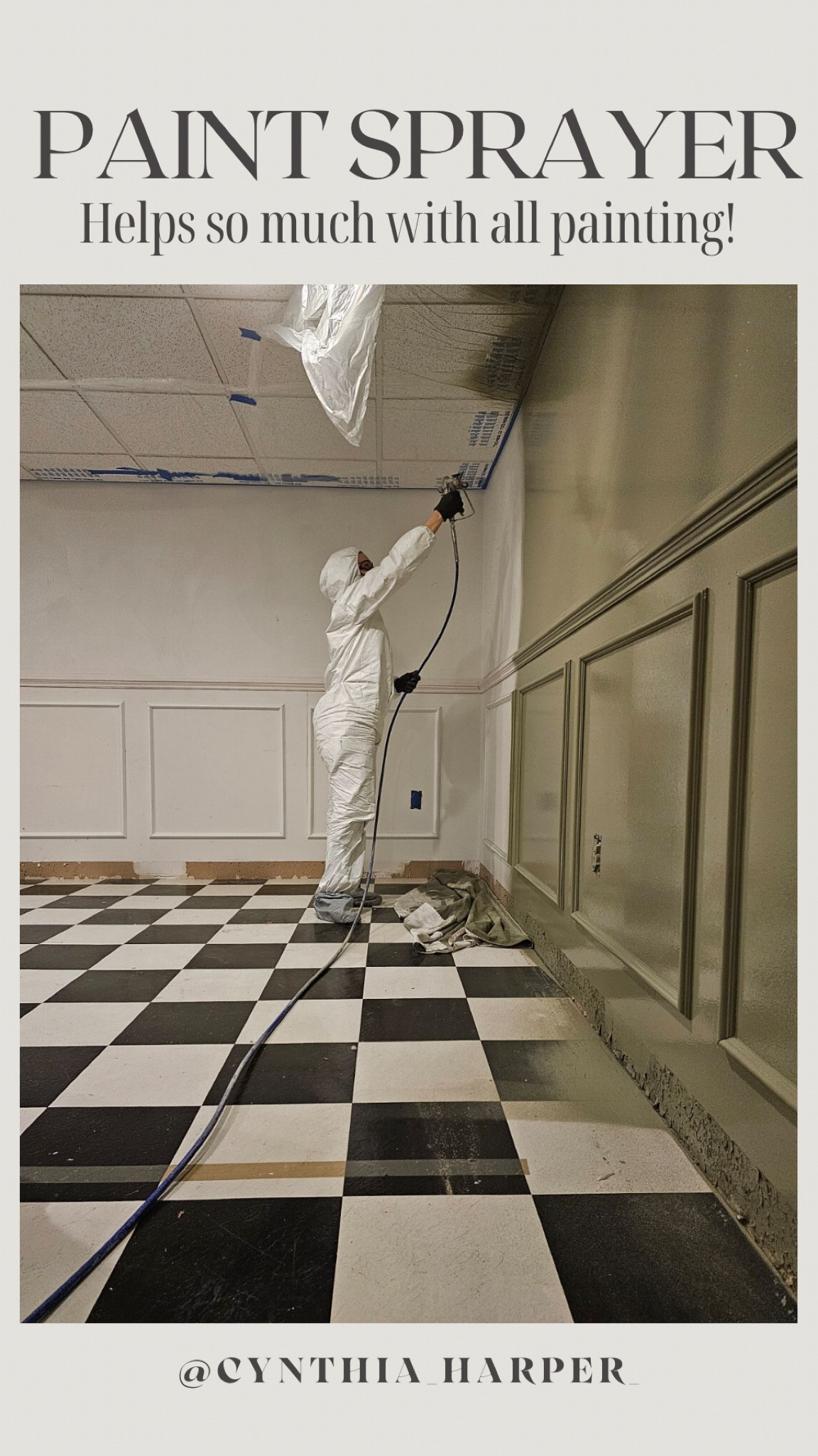 My paint sprayer! Helps so much with all painting projects! 

Paint sprayer, painting DIY! 