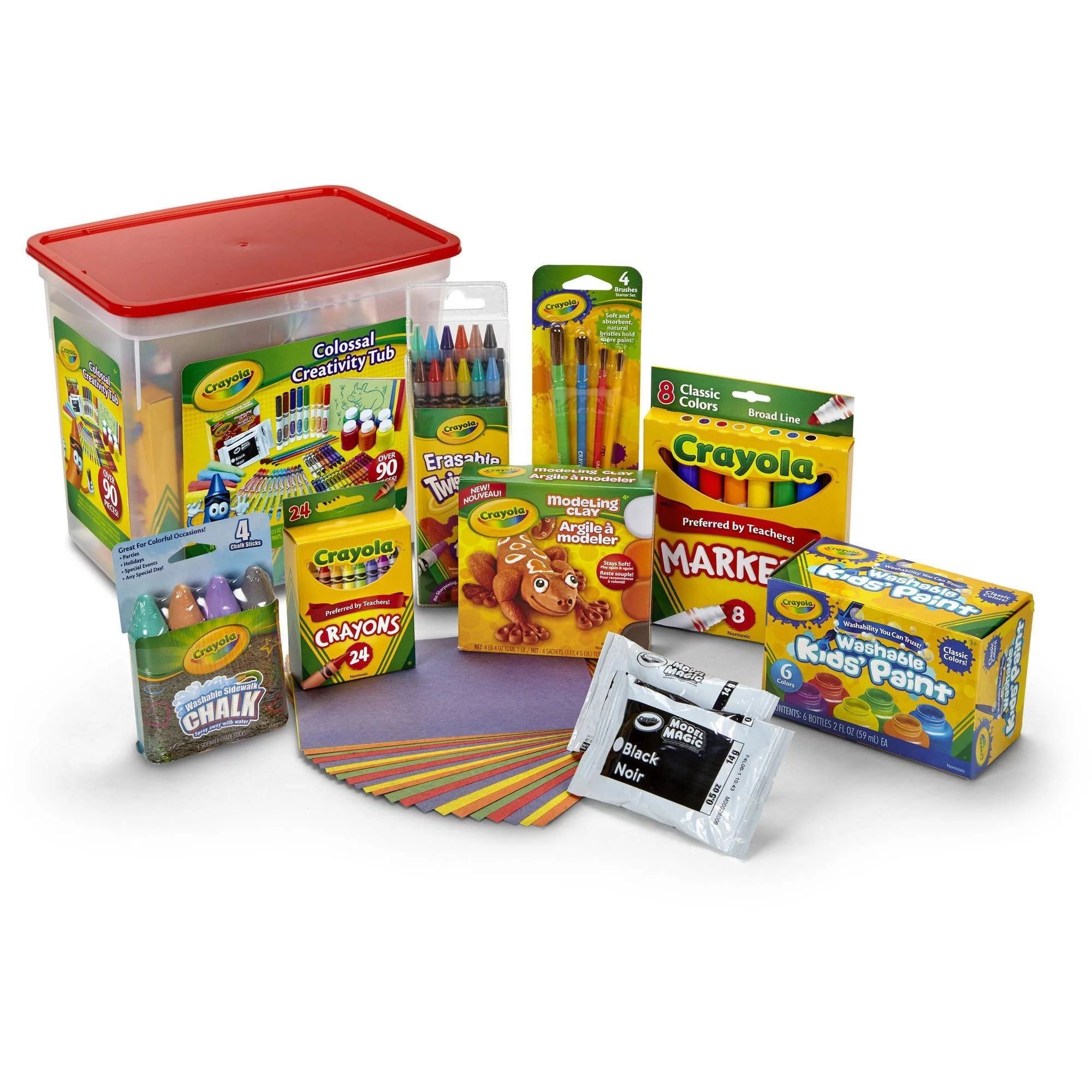 Crayola Colossal Creativity Tub, Art Set, 90 Pieces, Holiday Toys for Kids, Ages 5+ | Walmart (US)
