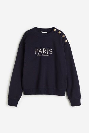 Sweatshirt - White/Paris - Ladies | H&M US | H&M (US + CA)