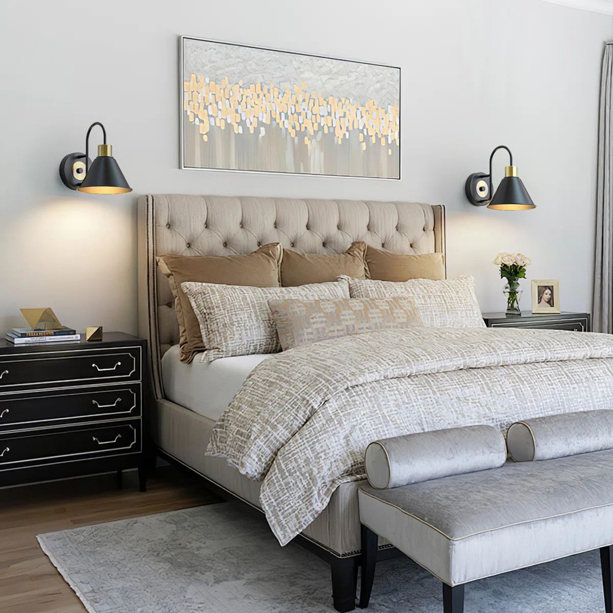 Set Of 2 Battery Operated Wall Sconce,industrial Black Cordless Battery Powered Sconces With Remo... | Wayfair North America