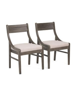 Set Of 2 20x 34.5 Greystone Sling Back Side Chairs | TJ Maxx