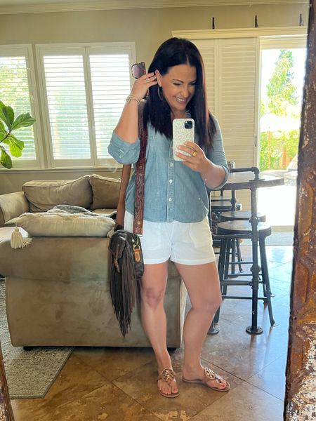 Easy linen and chambray summer look for lunch with the family. 

#LTKSeasonal #LTKshoecrush #LTKstyletip