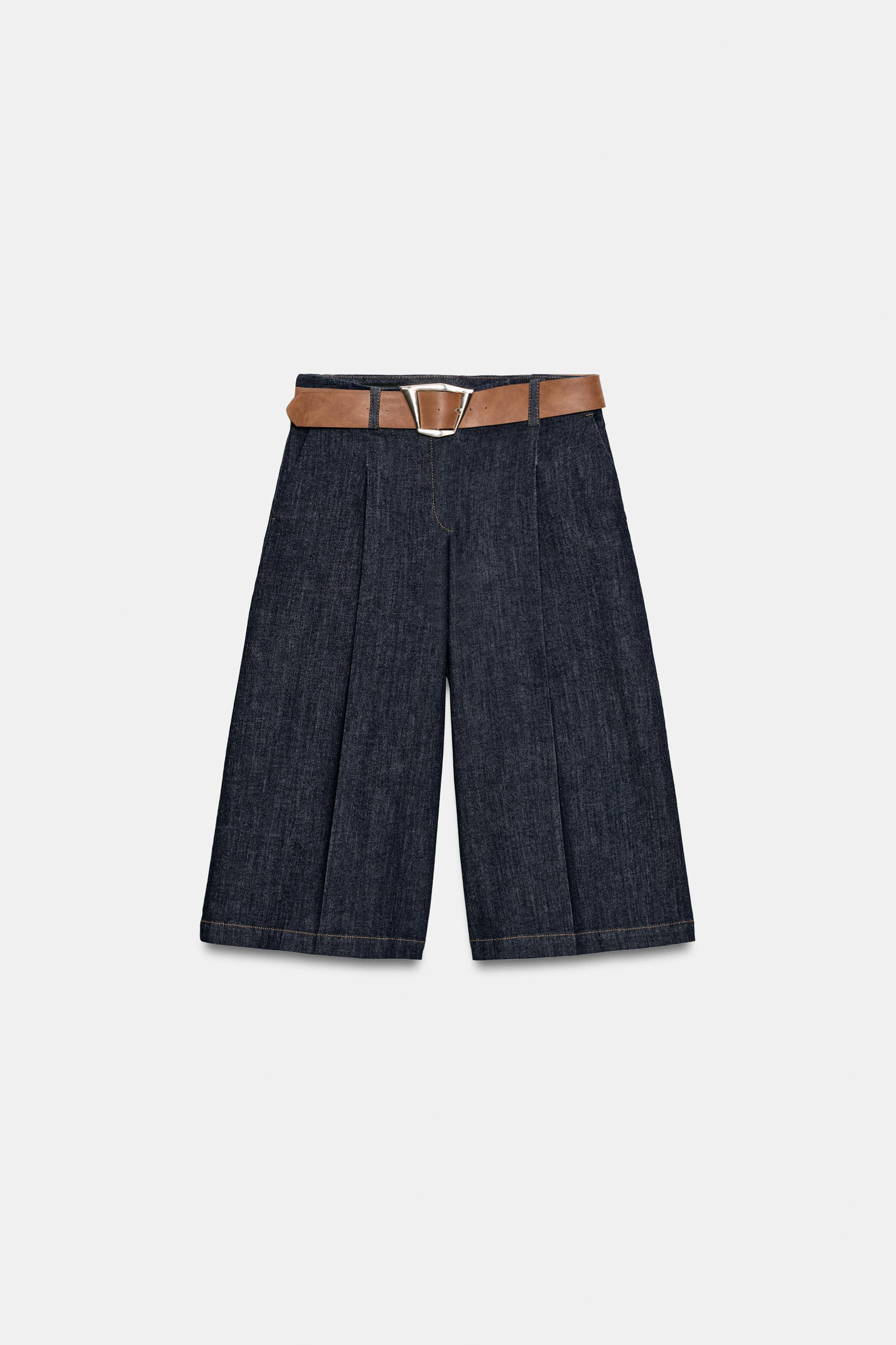 BELTED PLEATED LONG BERMUDA SHORTS | Zara US