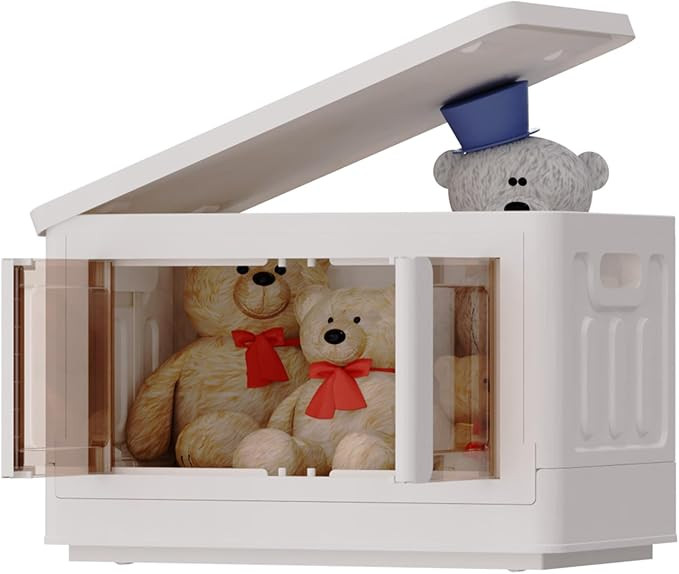 FLEXIMOUNTS 8.4 Gal Collapsible Plastic Storage Bins witn Lids, 1-Pack Stackable Storage Bins, Mi... | Amazon (US)