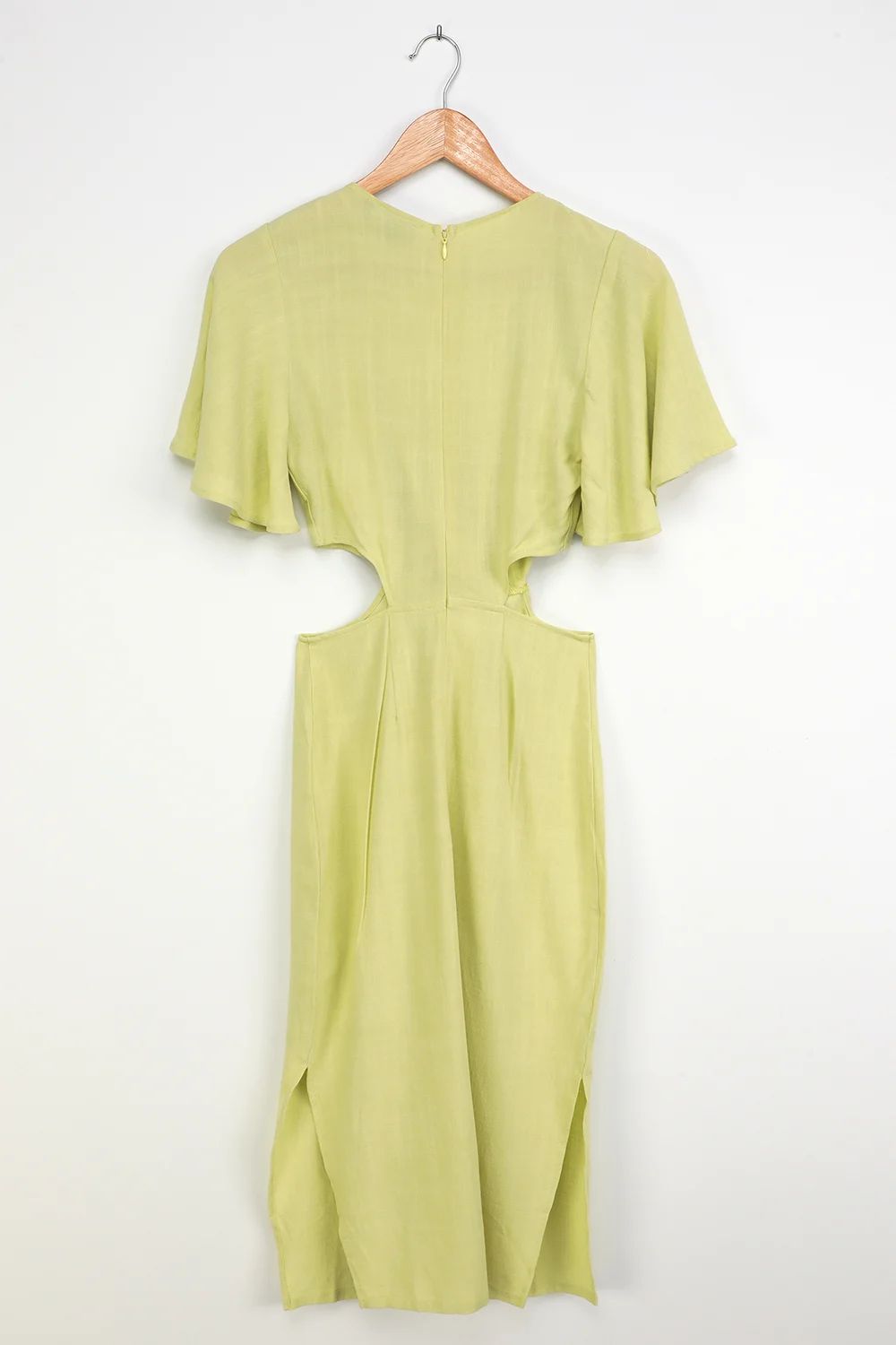 Summer Journey Light Green Tie-Front Cutout Midi Dress | Lulus