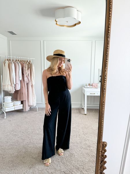 This black jumpsuit from Petal and Pup is giving me all the resort wear vibes! It is so comfortable and chic! I’m wearing a size medium. Use my code STRAWBERRY20 for 20% off!  
Resort wear // vacation outfits // date night outfits // spring outfits // summer outfits // Petal and Pup finds 

#LTKSeasonal #LTKstyletip #LTKtravel