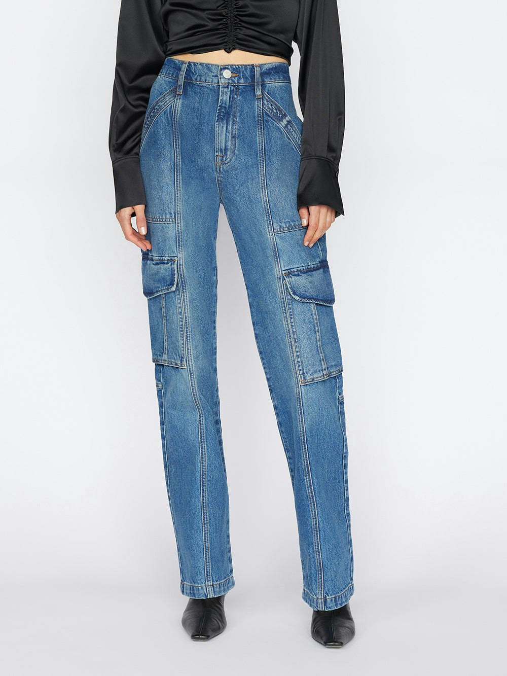 High Rise Utility Straight Leg -- Primetime | Frame Denim