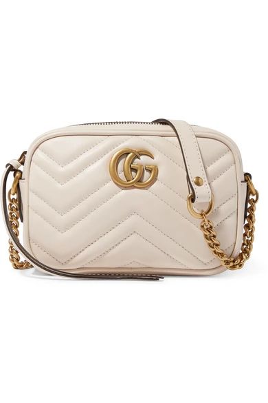 Gucci - Gg Marmont Camera Mini Quilted Leather Shoulder Bag - White | NET-A-PORTER (US)