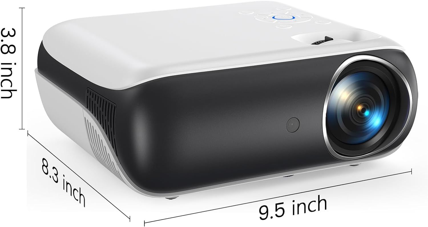 HAPPRUN Projector, Native 1080P Bluetooth Projector with 100" Screen, Portable Outdoor Movie Proj... | Amazon (US)