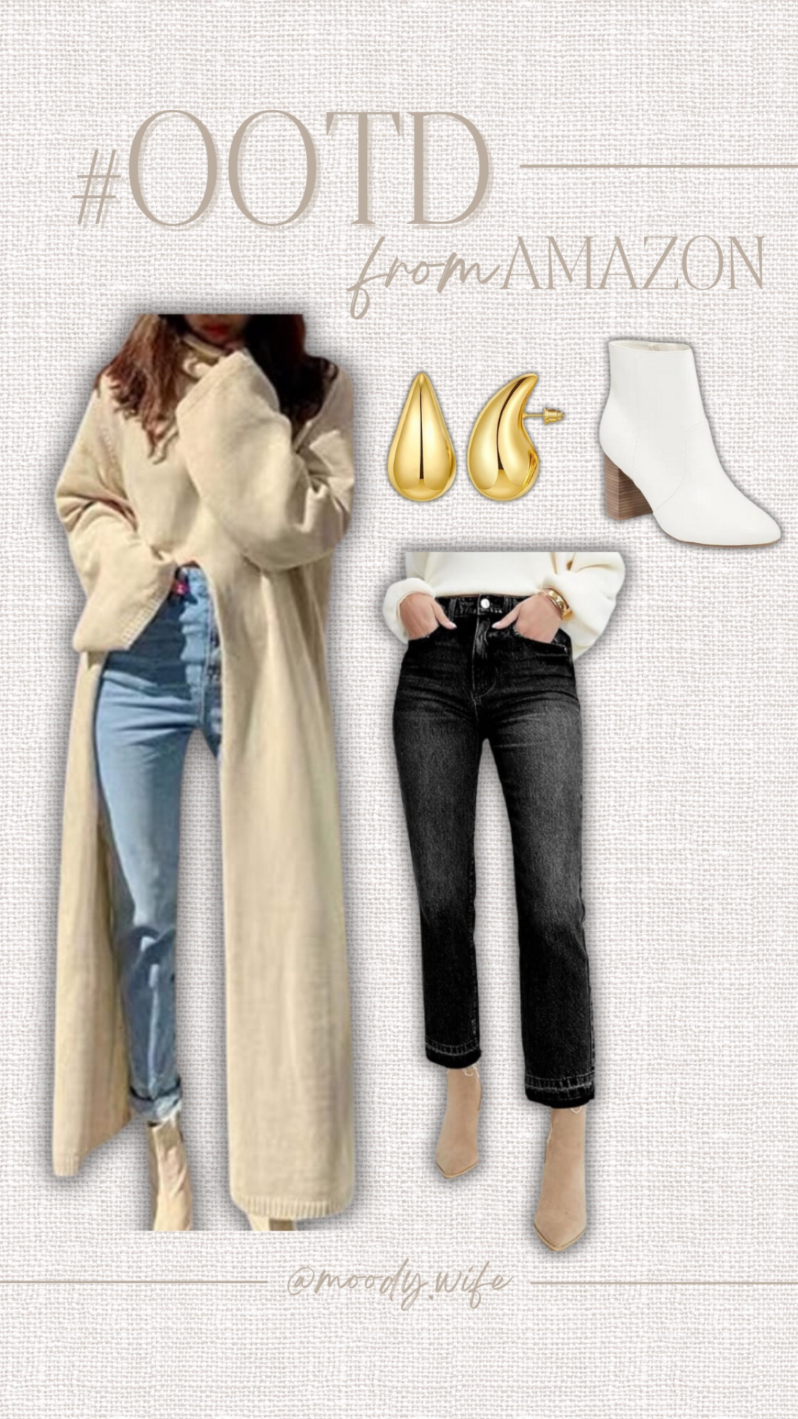 OOTD from Amazon 🫶🏼 This elegant turtleneck high slit maxi top is so unique. High end look on an affordable amazon budget! High waisted straight leg ankle jeans are from Amazon too! The boots are from Old Navy. #amazonfinds #amazonfashion #amazonjeans #maxitop #trendingonamazon #whiteboots 

#LTKSpringSale #LTKfindsunder50 #LTKstyletip