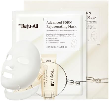 Dr.Reju-All Advanced PDRN Rejuvenating Mask - Face & Neck Korean Sheet Mask with 1,200 ppm PDRN, ... | Amazon (US)