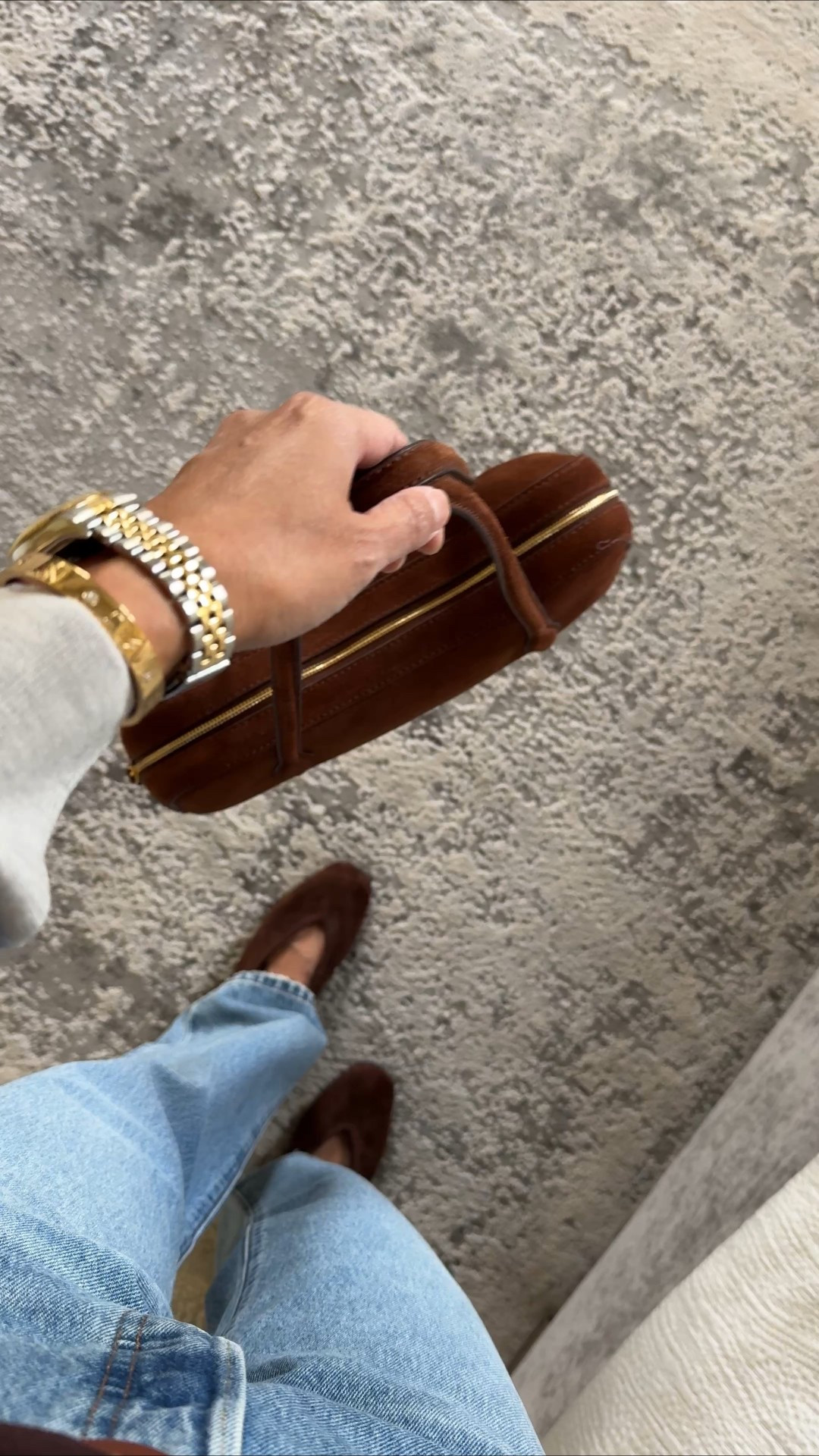 Classic Fall outfit: striped polo & jeans. 
- This exact polo is a sweater done in merino wool. Feels luxe and can be worn alone or layered. I sized up for a relaxed fit. It has been a popular one and has been restocking periodically  
- Straight leg 90s jeans always work. I size up in my favorite true 100% cotton denim style. 
- Suede handbag. Trying out a non crossbody style to change things up and this one is easy to carry on the shoulder or arm. 
- Suede flats in chocolate brown. Linking a variety of options for the look. 
- Classic everyday gold necklaces and cuff bracelet  


#LTKOver40 #LTKItBag #LTKFindsUnder100