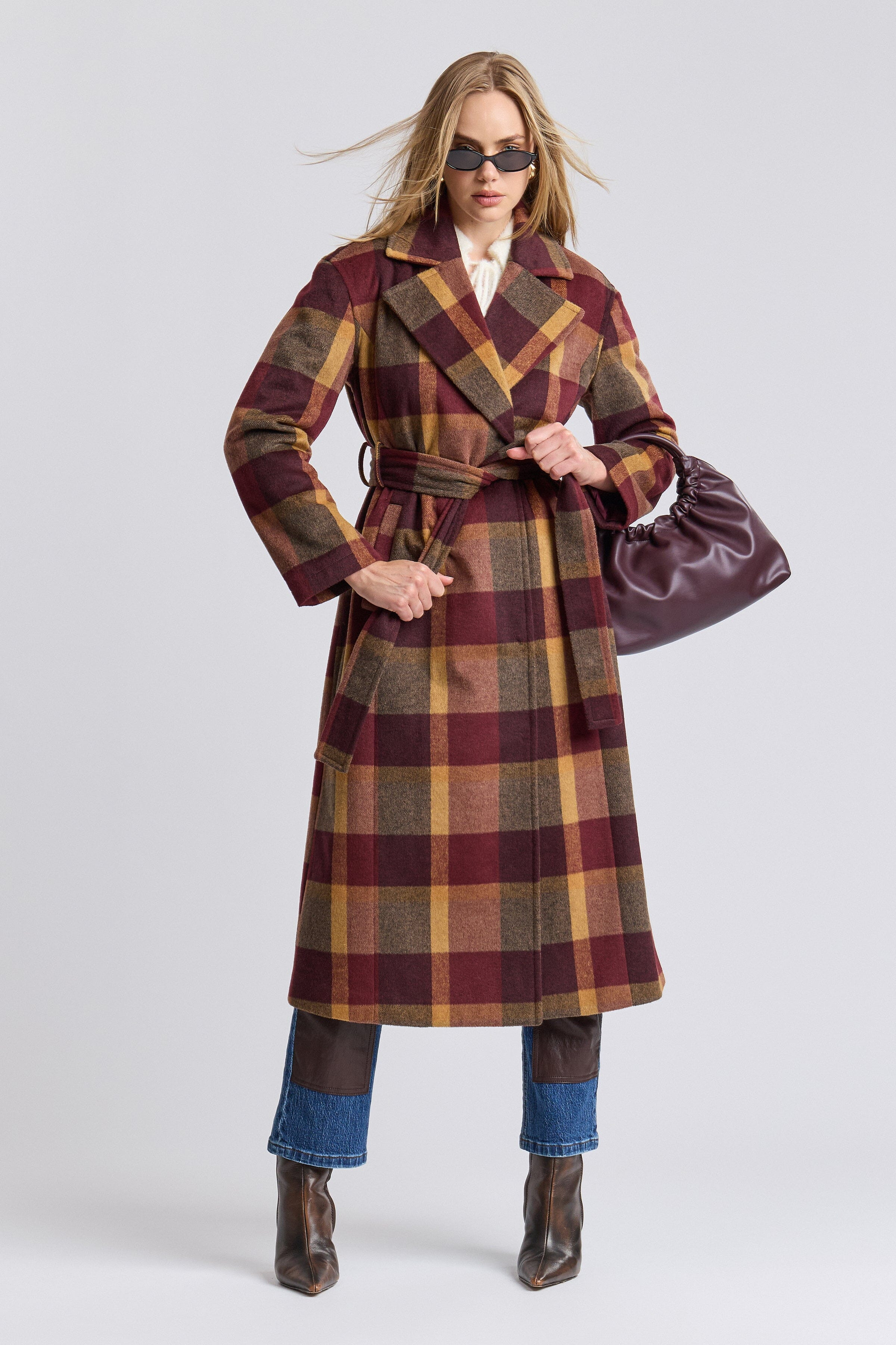 Faux Wool Belted Maxi Coat | Avec Les Filles