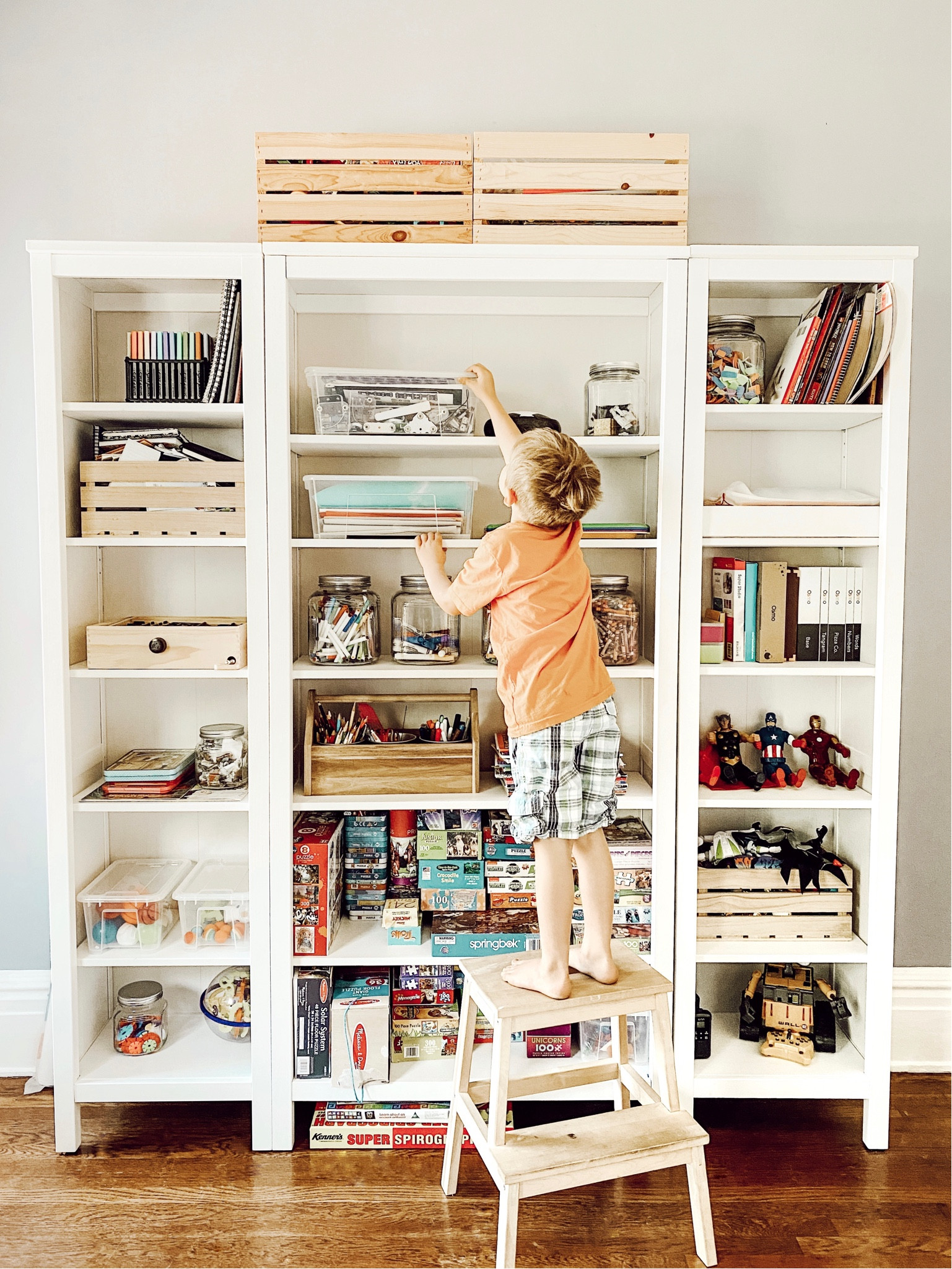 Make your playroom, homeschool room, or kids’ bedrooms super organized with these must haves! I prefer clean bins and jars so that children don’t have to open things to see what’s inside. This system has worked for us for over 5 years!

#LTKhome #LTKfamily #LTKkids