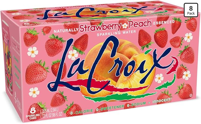 La Croix Sparkling Water, Strawberry Peach, 12 Fl Oz (pack of 8) | Amazon (US)