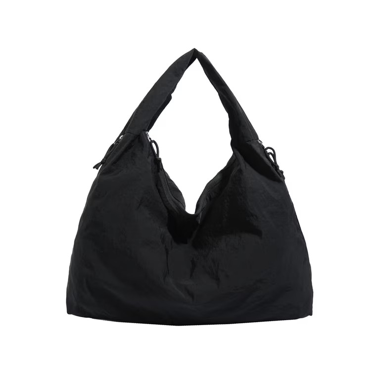 Slouchy Tote Bag Solid Handbag Large Shoulder Travel Gym Casual Commute Weekend Vacation Black | Walmart (US)